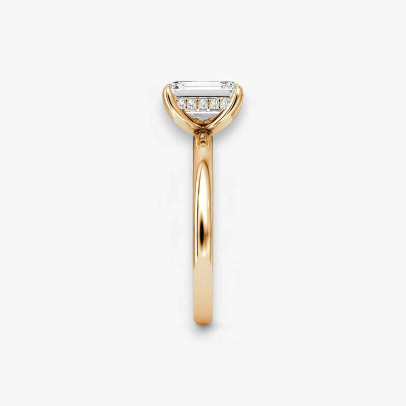 AMOUR (Emerald natural diamond rose gold without pave)