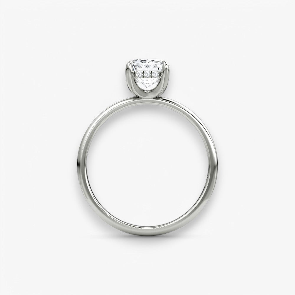 AMOUR (Emerald natürlicher Diamant Platin ohne Pave)