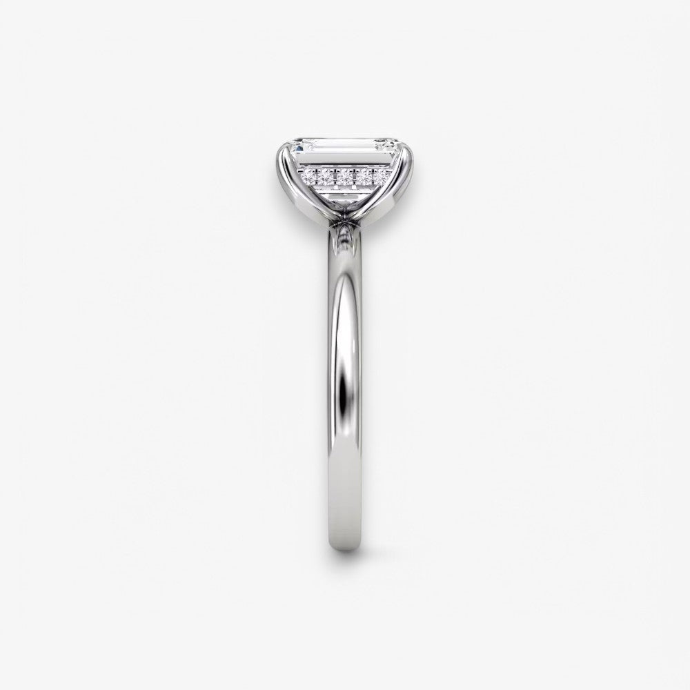 AMOUR (Emerald natürlicher Diamant Platin ohne Pave)