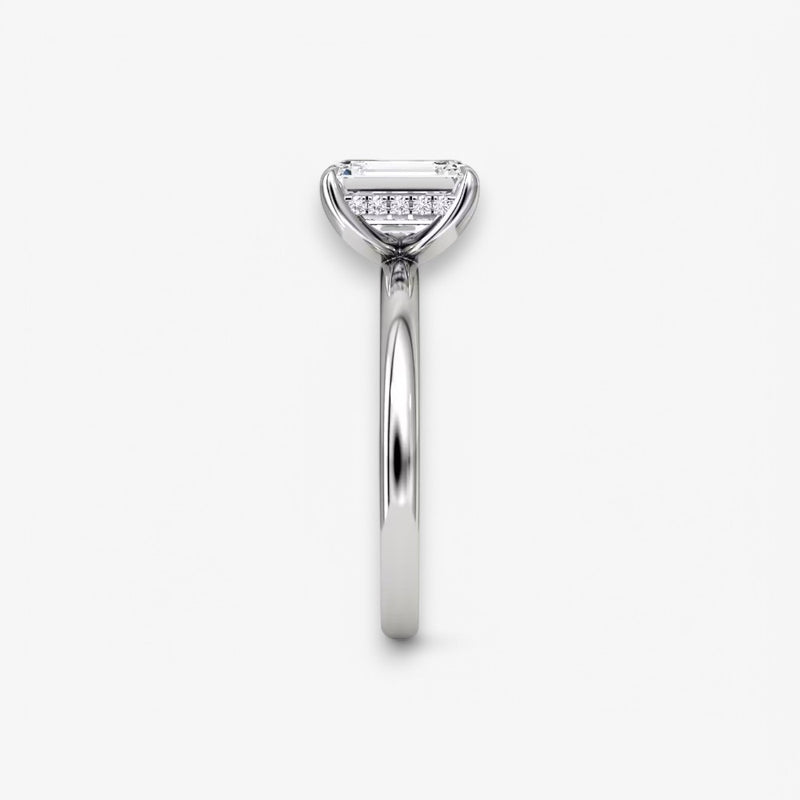 AMOUR (Emerald natural diamond platinum without pave)