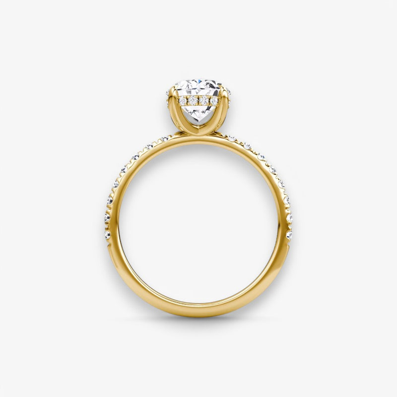 AMOUR (Oval Yellow Gold with Pave LABGROWN)
