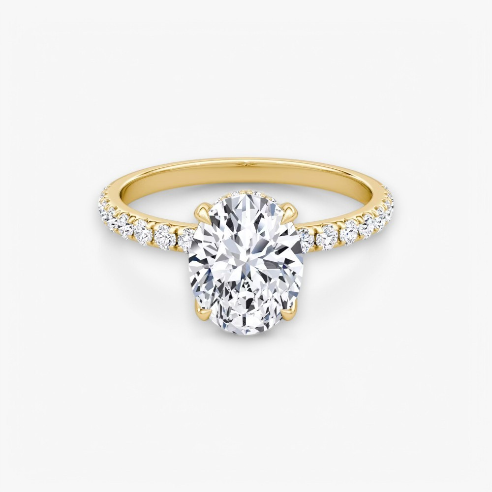 AMOUR (Oval Gelbgold mit Pave LABGROWN)