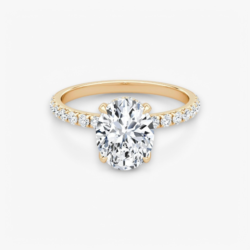 AMOUR (Oval natürlicher Diamant Rosegold mit Pave)