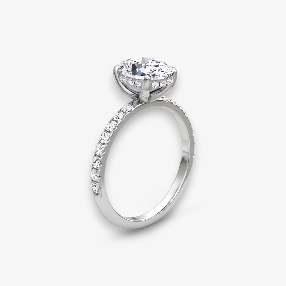 AMOUR (Oval Platin mit Pave LABGROWN)