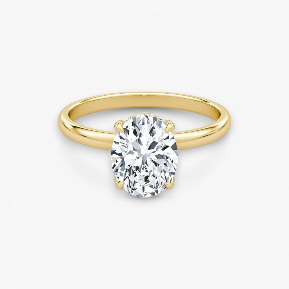 AMOUR (Oval Gelbgold ohne Pave LABGROWN)