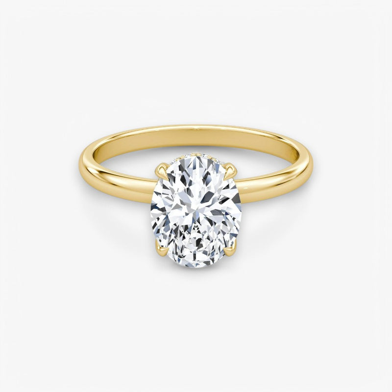 AMOUR (Oval Yellow Gold without Pave LABGROWN)