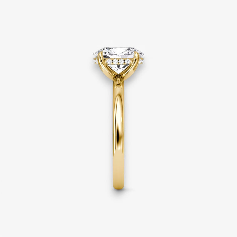 AMOUR (Oval Yellow Gold without Pave LABGROWN)