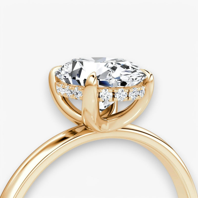 AMOUR (Oval natural diamond rose gold without pave)