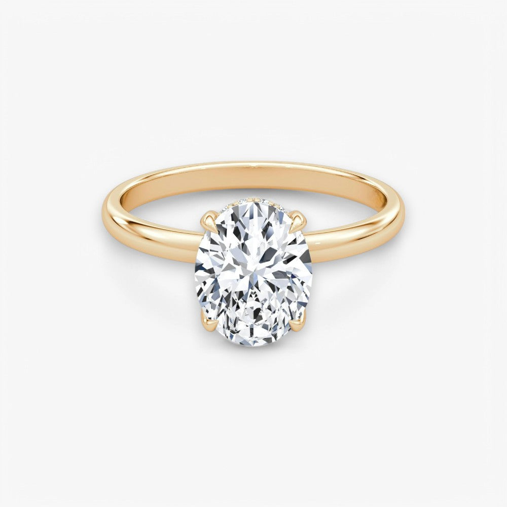 AMOUR (Oval natürlicher Diamant Rosegold ohne Pave)