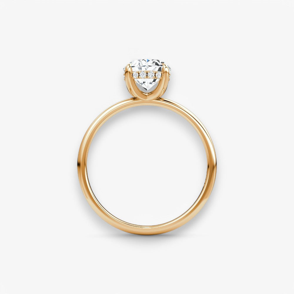 AMOUR (Oval natürlicher Diamant Rosegold ohne Pave)