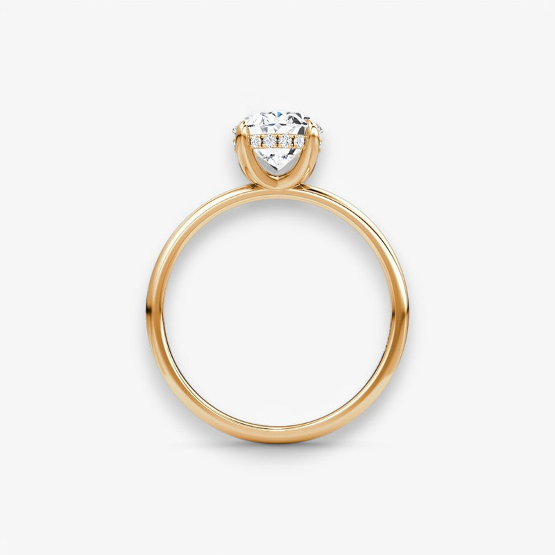 AMOUR (Oval natural diamond rose gold without pave)