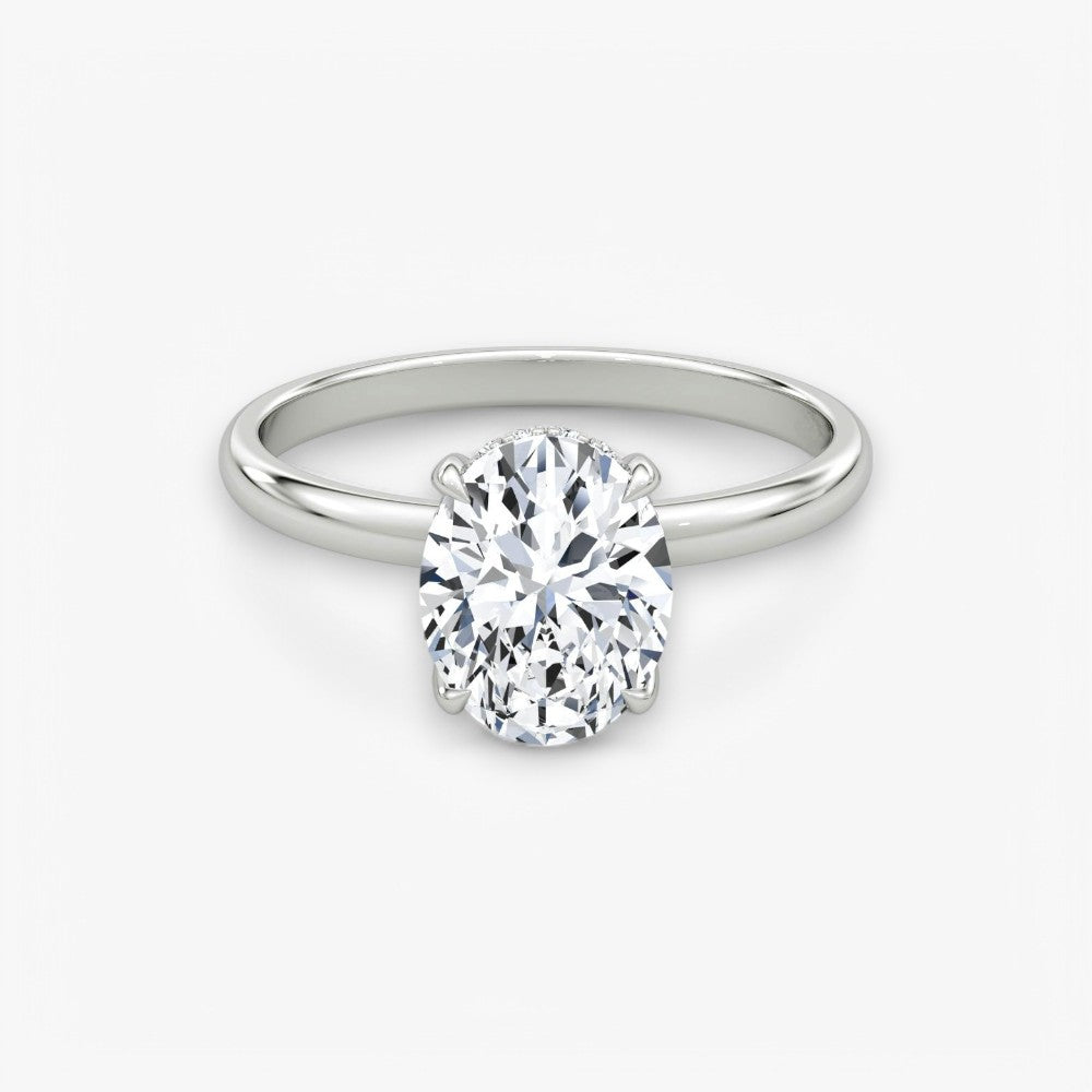 AMOUR (Oval natürlicher Diamant Platin ohne Pave)
