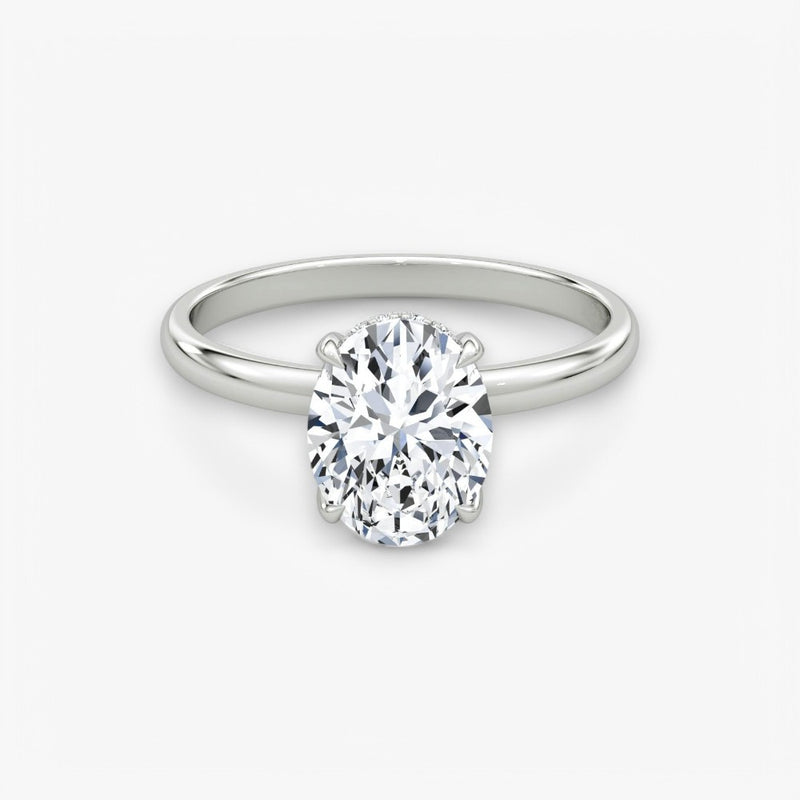 AMOUR (Oval natural diamond platinum without pave)