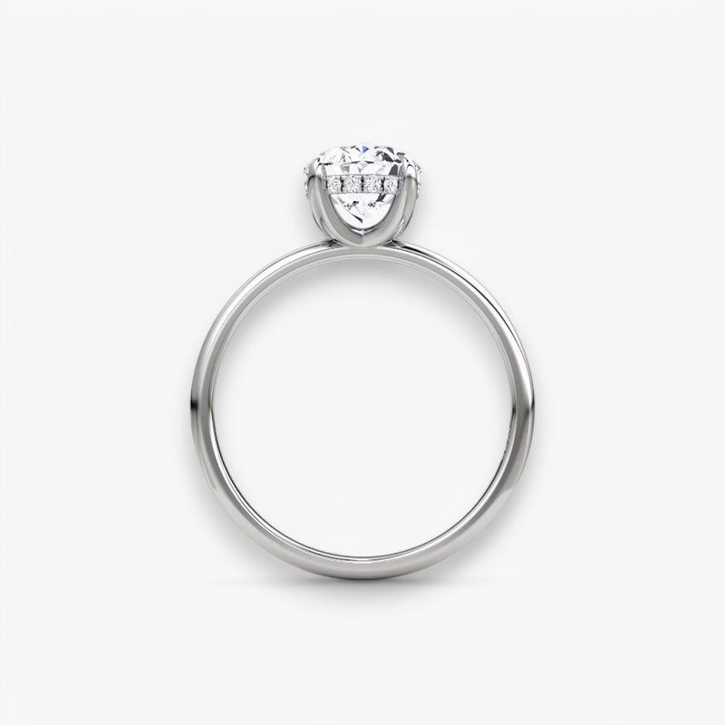AMOUR (Oval natural diamond platinum without pave)