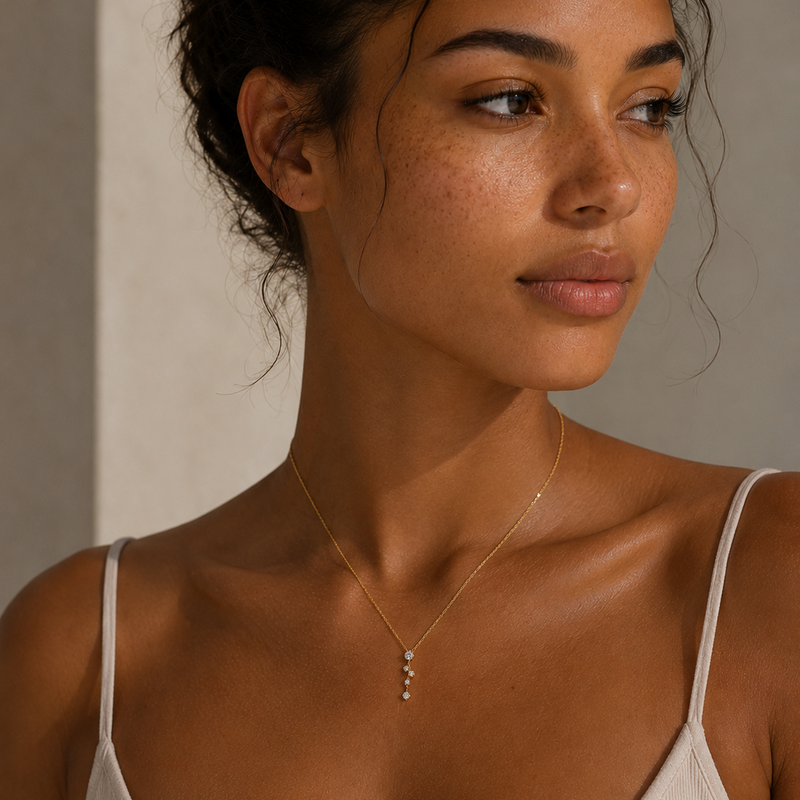 Modern Woman Collier Gelbgold - 4O203
