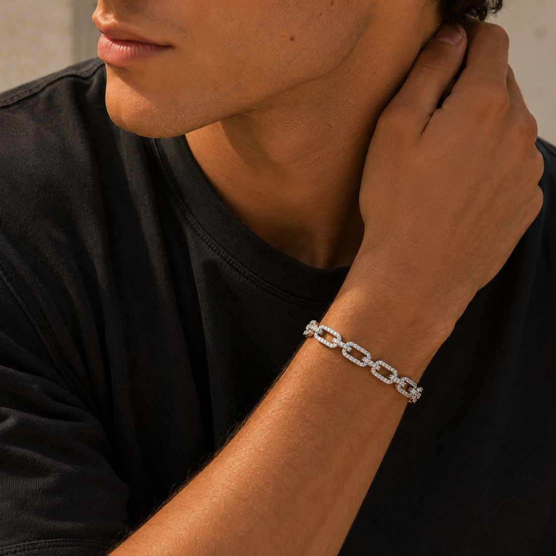 Exklusiv Armband 5E888 in Weißgold – weitere Produktansicht von NÓIR Diamonds
