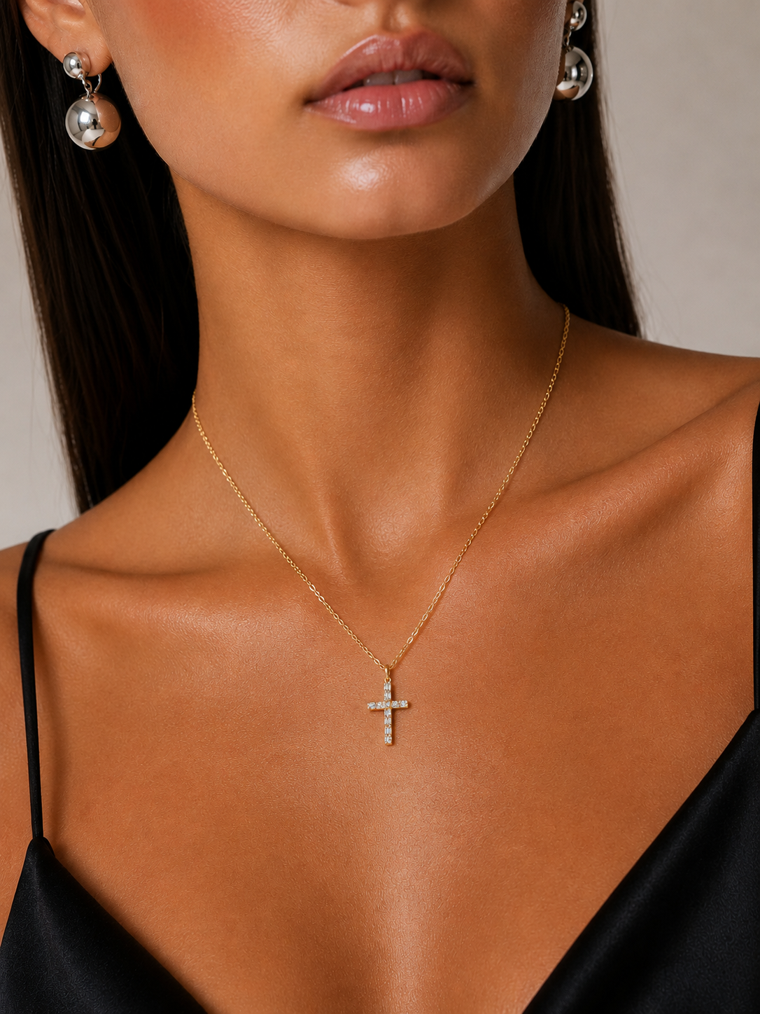 Kreuz Collier Gelbgold - 4P441