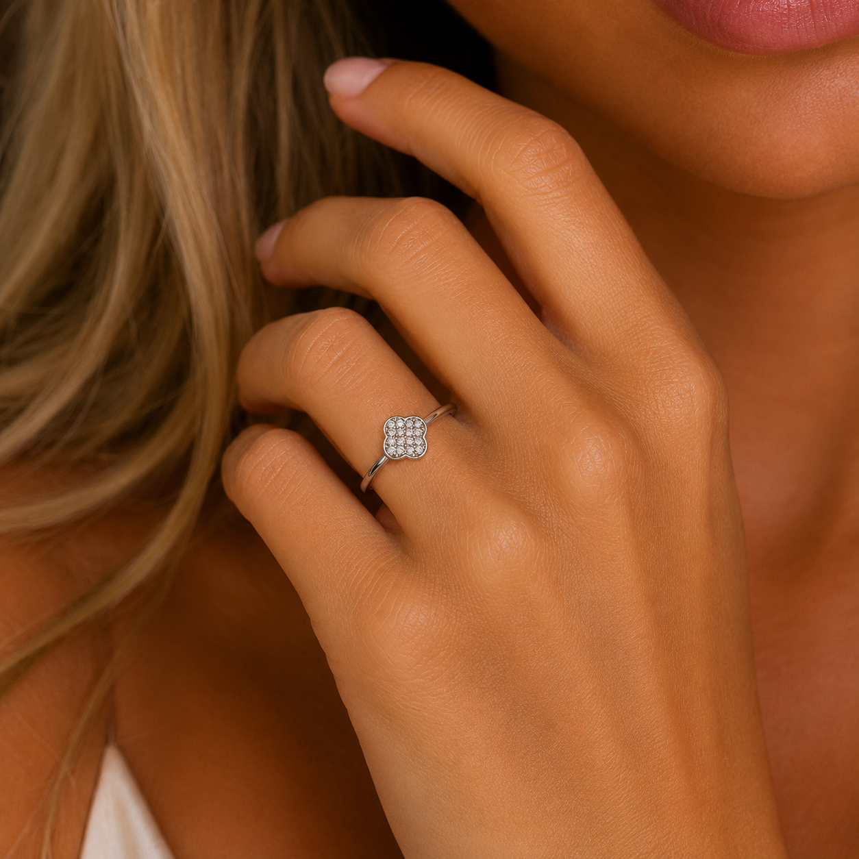 Pavé Ring Weißgold - 1CD21