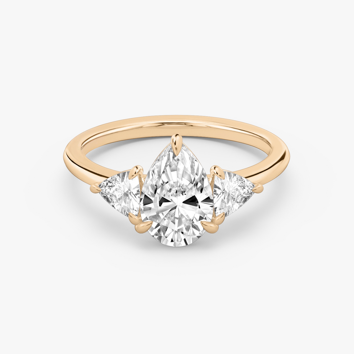 TRILOGIE (Tropfen Rosegold LABGROWN, Seitensteine Trillant)