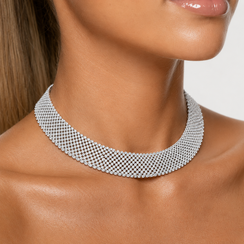Exklusiv Collier Weissgold - 4F761