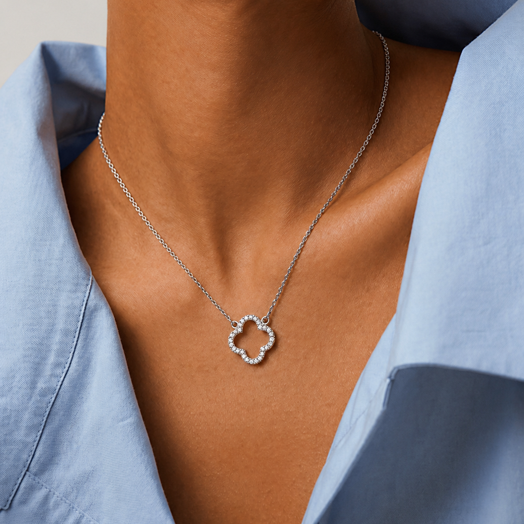 Modern Woman Collier Weissgold - 4O160