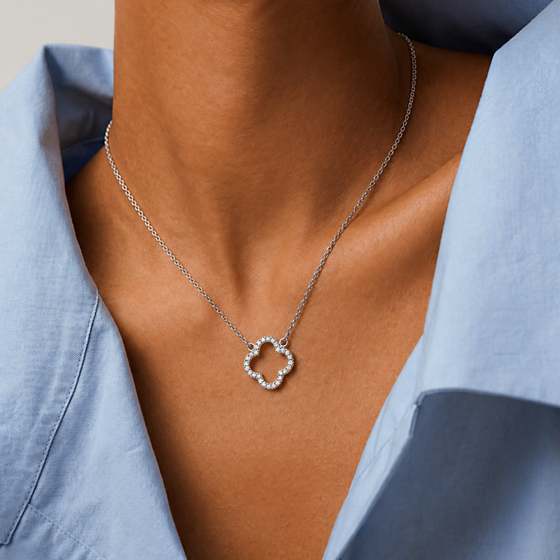 Modern Woman Collier Weissgold - 4O160