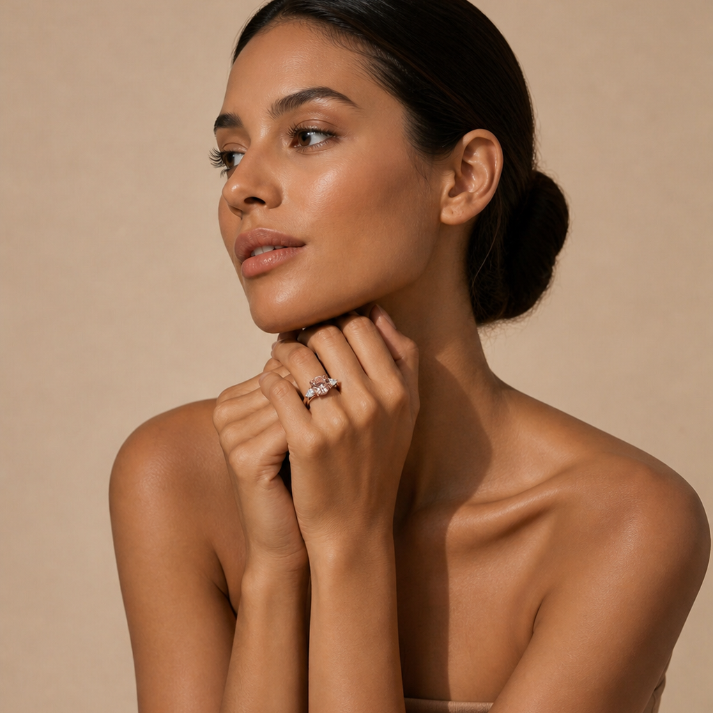 Farbiger Diamant Ring Rosegold - 1JI73