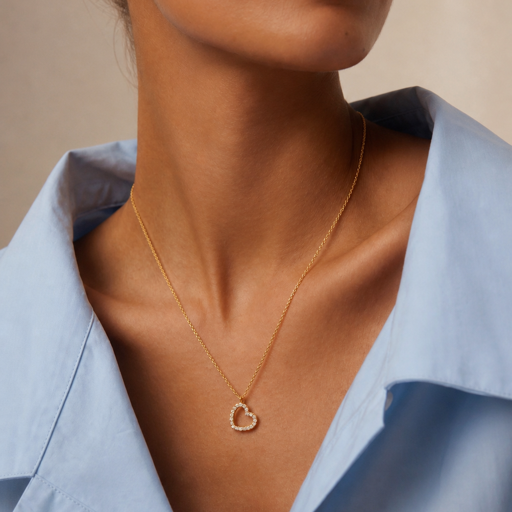 Herz Collier Gelbgold - 4J776