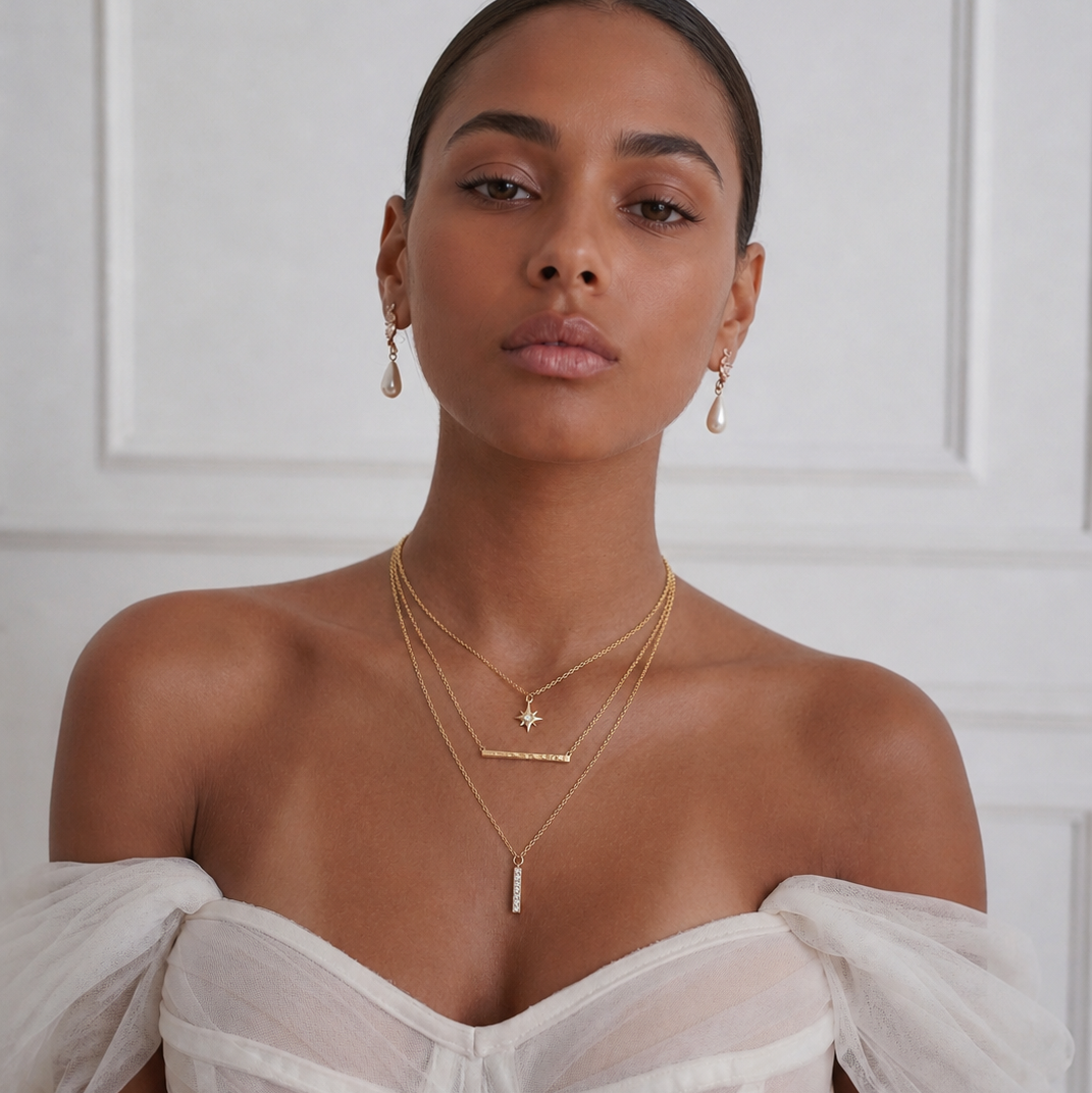 Modern Woman Collier Gelbgold - 4P262