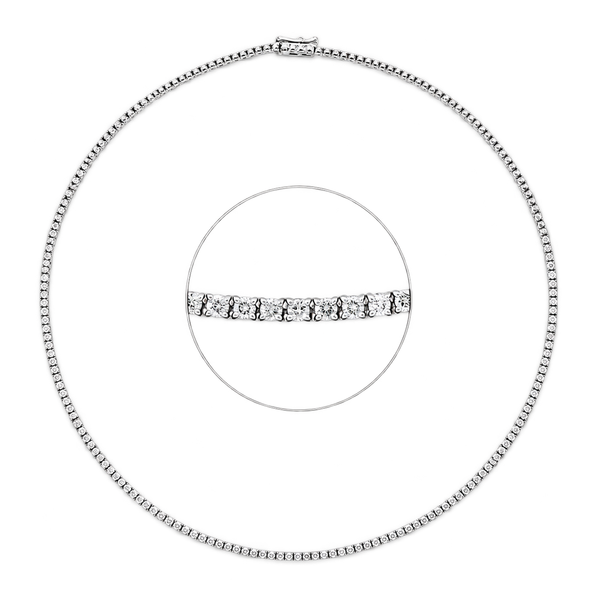Tenniscollier TENNIS Collier in Weissgold – Produktansicht | NÓIR Diamonds