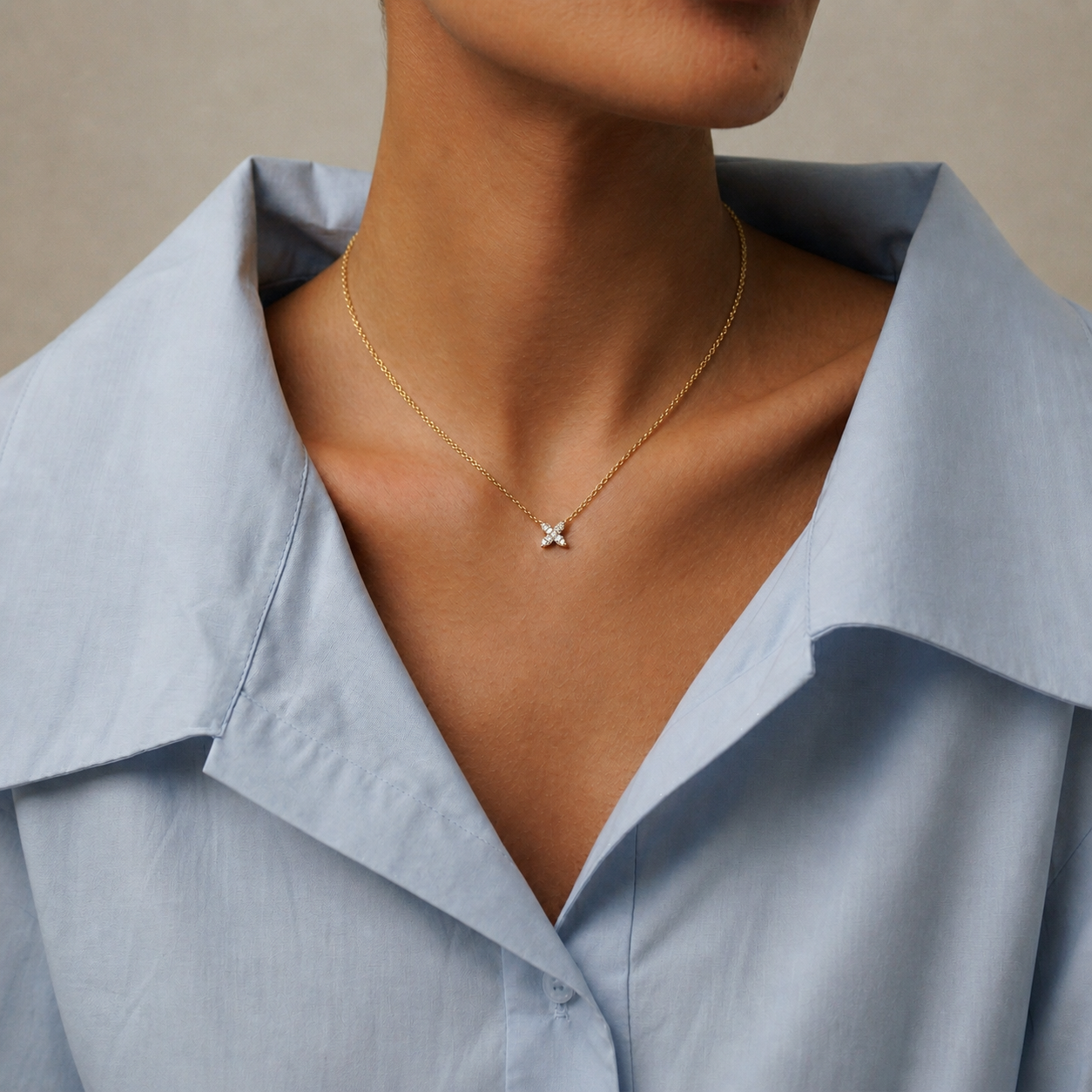 Modern Woman Collier Gelbgold - 4P310