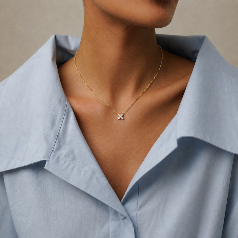 Modern Woman Collier Gelbgold - 4P310