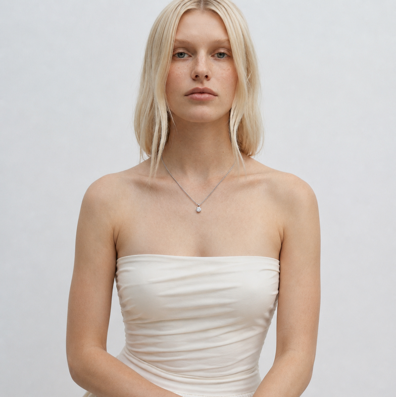 Solitaire Collier Weissgold - 4E913
