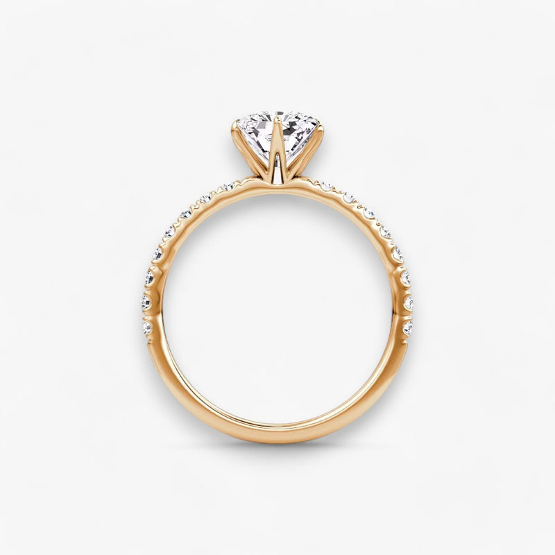 CLAIR (Radiant natural diamond rose gold with pave)