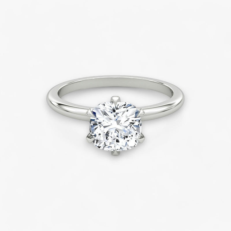 CLAIR (Cushion white gold without pave LABGROWN)