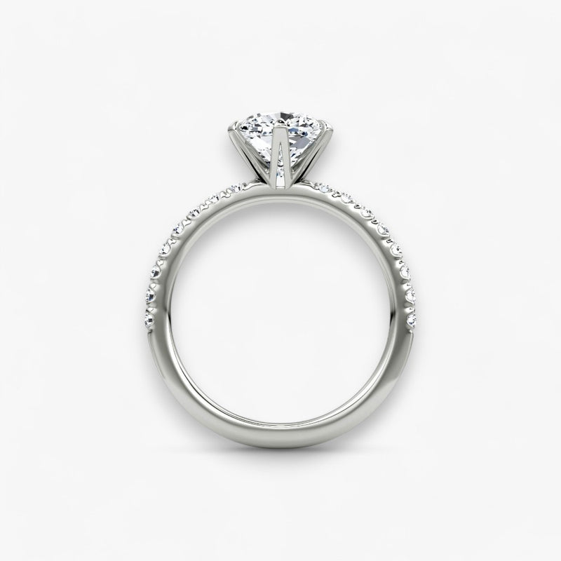 CLAIR (Cushion white gold with Pave LABGROWN)