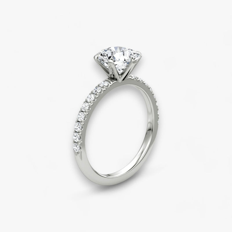 CLAIR (Cushion white gold with Pave LABGROWN)