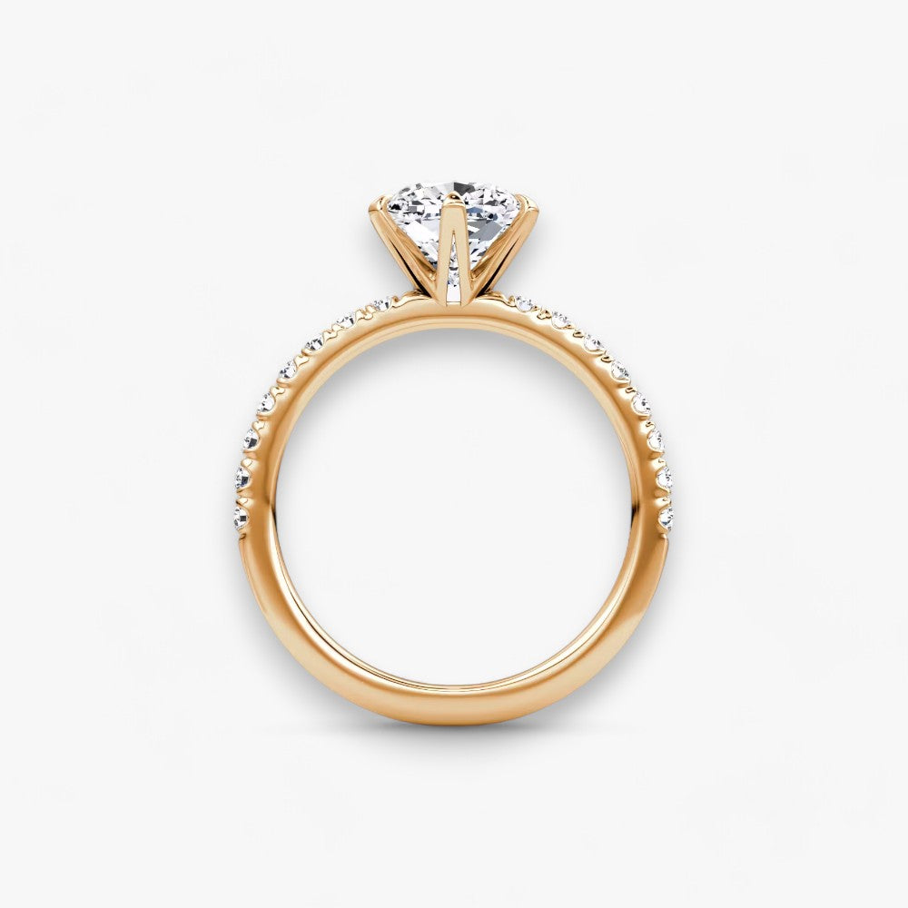 CLAIR (Cushion Rosegold mit Pave LABGROWN)
