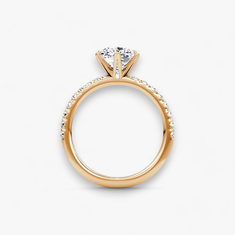 CLAIR (Cushion Rose Gold with Pave LABGROWN)
