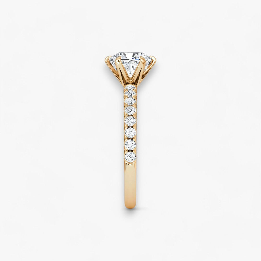CLAIR (Cushion Rosegold mit Pave LABGROWN)