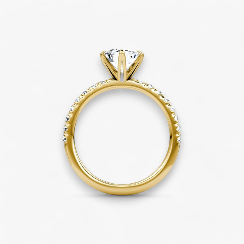 CLAIR (Emerald yellow gold with Pave LABGROWN)