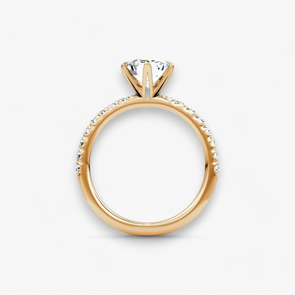 CLAIR (Emerald Rosegold mit Pave LABGROWN)