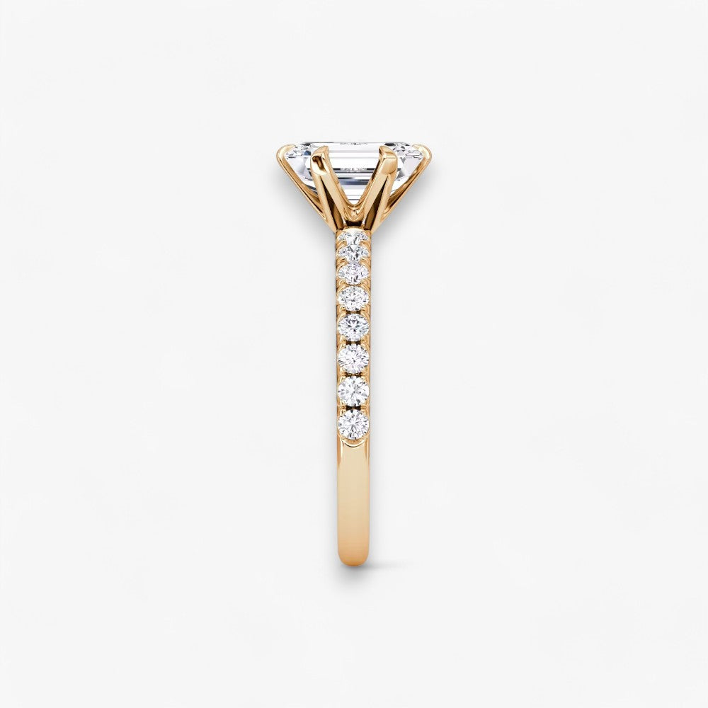 CLAIR (Emerald Rosegold mit Pave LABGROWN)