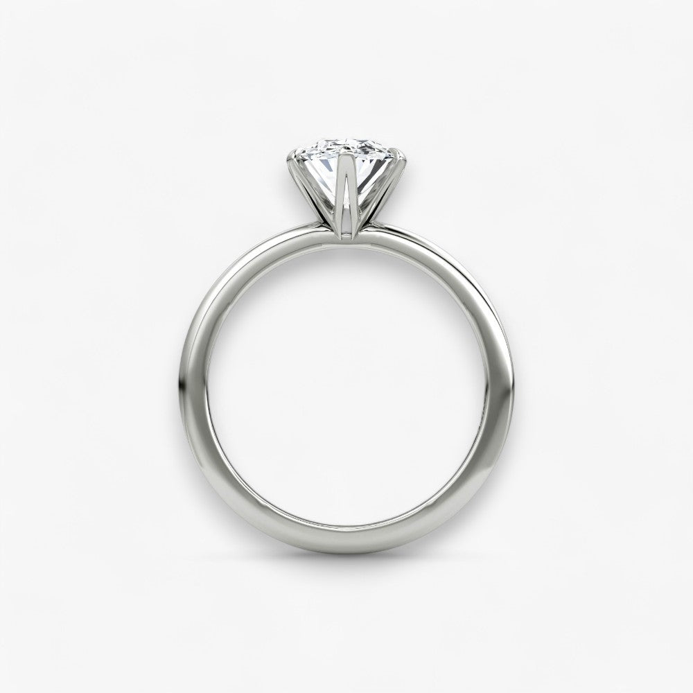 CLAIR (Oval natürlicher Diamant Platin ohne Pave)