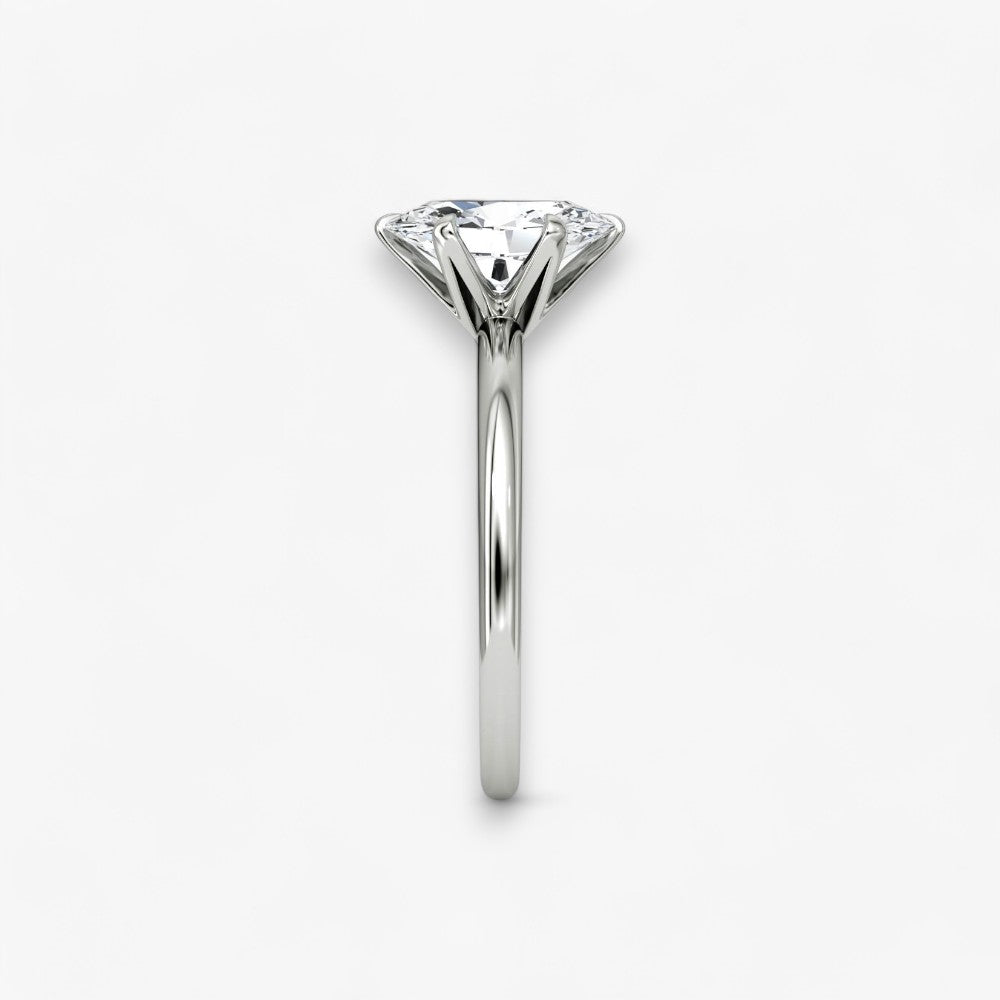 CLAIR (Oval natürlicher Diamant Platin ohne Pave)