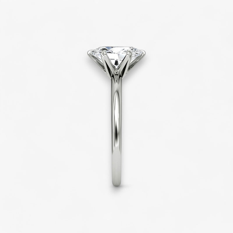 CLAIR (Oval Platinum without Pave LABGROWN)