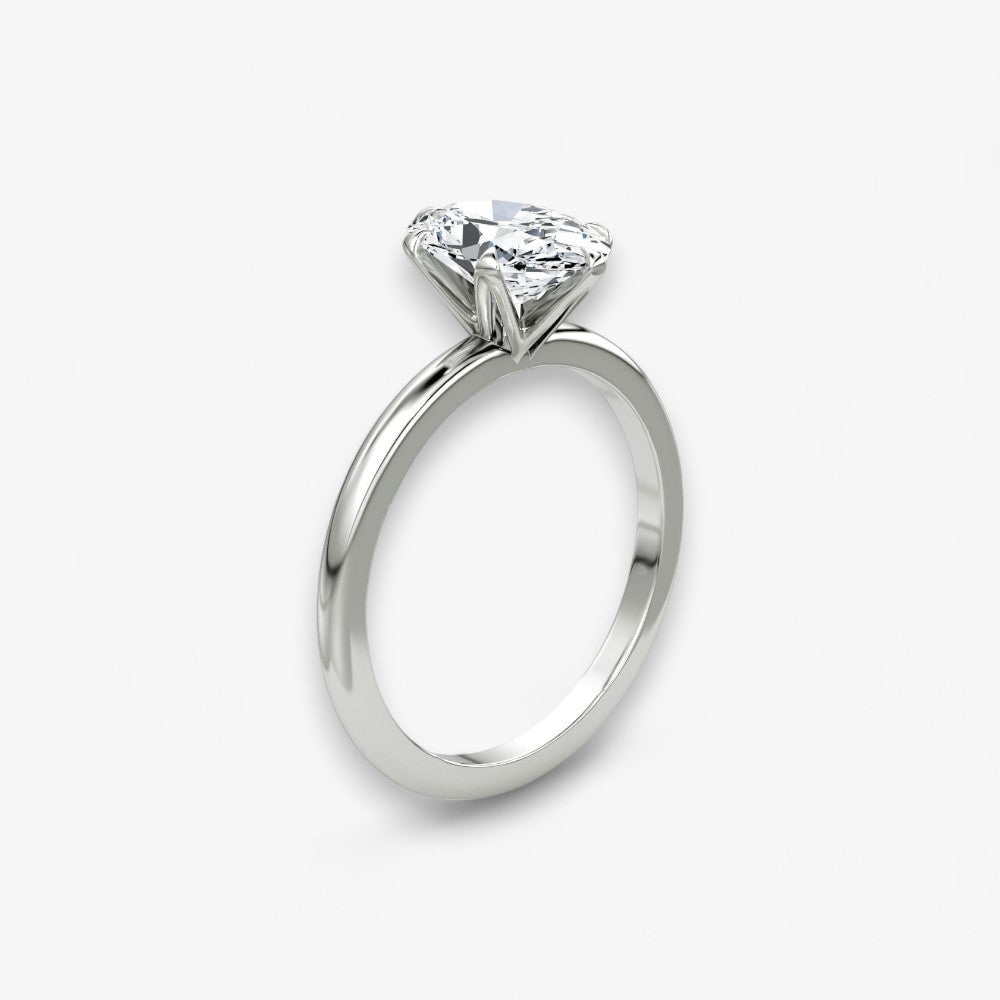 CLAIR (Oval natürlicher Diamant Platin ohne Pave)