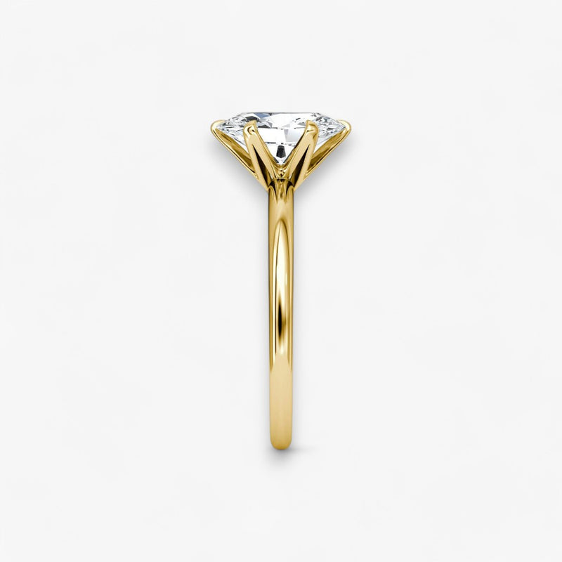 CLAIR (Oval Yellow Gold without Pave LABGROWN)