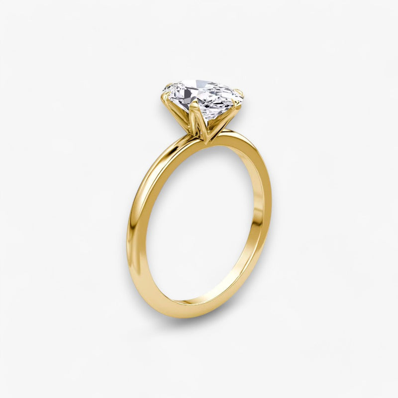 CLAIR (Oval Yellow Gold without Pave LABGROWN)