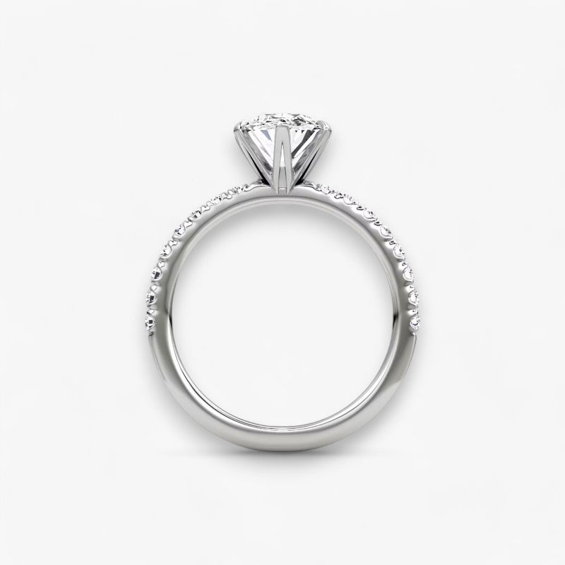 CLAIR (Oval Platinum with Pave LABGROWN)